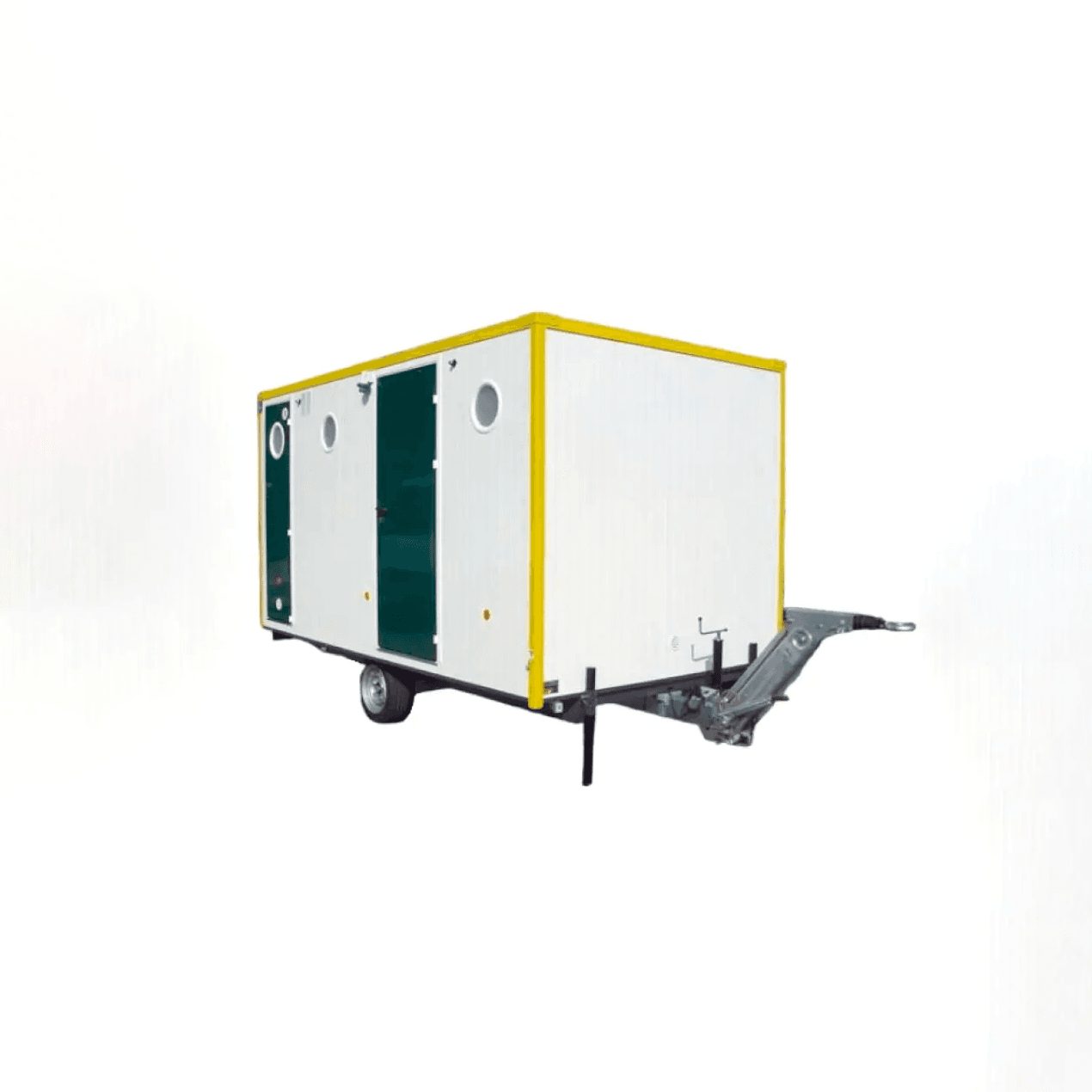 Roulotte de chantier combinée avec WC chimiques pour 4 personnes