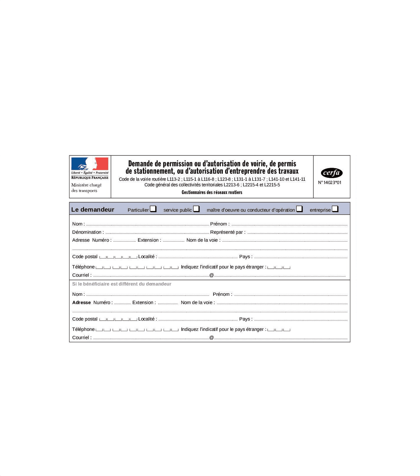 Autorisation de voirie et occupation du domaine public