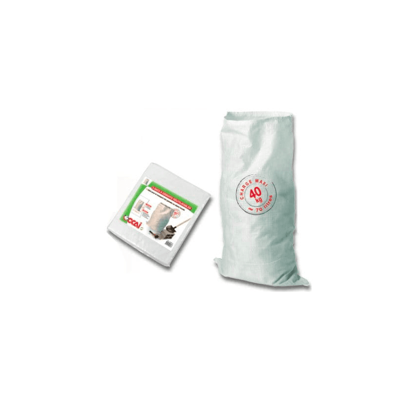 Sac à gravats tressé 70 L – Polypropylène résistant et réutilisable