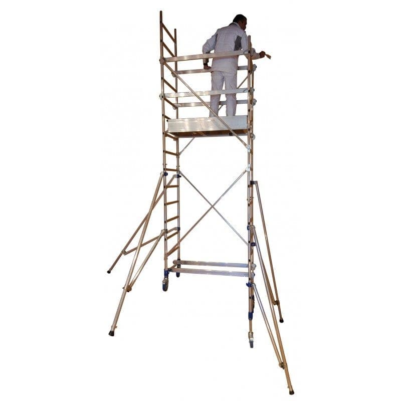 Échafaudage Roulant Aluminium 5,8 m – Spécial Escalier