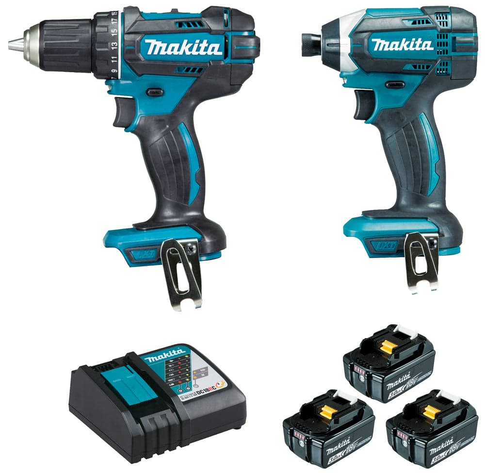 Ensemble de 2 machines : Perceuse visseuse + Visseuse à chocs – MAKITA DLX2127J1