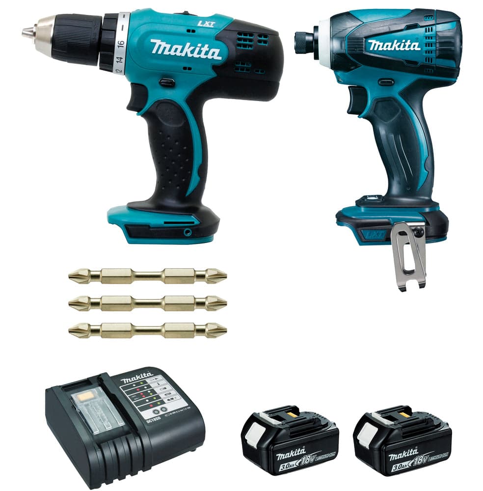 Ensemble de 2 machines : Perceuse visseuse + Visseuse à chocs + kit accessoires – MAKITA DLX2022SJ3