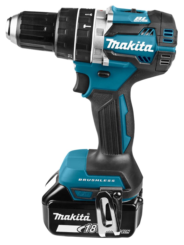 Perceuse visseuse et percussion LXT 18V Li-Ion 3Ah Ø13 mm – MAKITA DHP484RF3J (3 batteries)