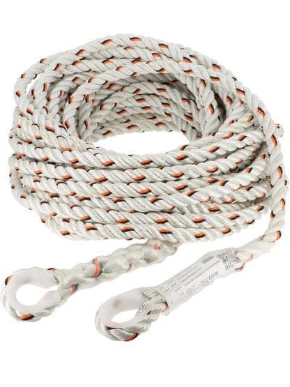 Longe / support d’assurage flexible 10 m – corde polyamide Ø14 mm