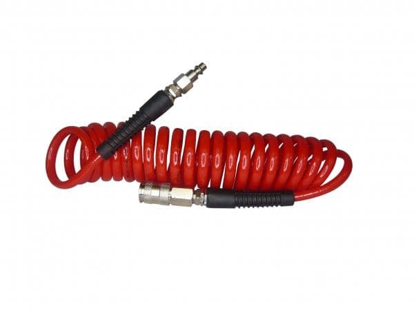 Tuyau de compresseur spirale Ø6,5 x 10 – avec raccords – 4 m et 10 m