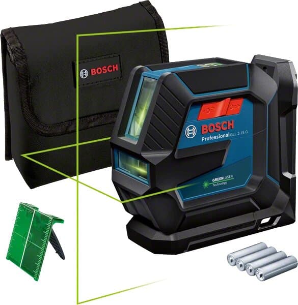 Laser lignes GLL 2-15 G – Laser croix vert compact chantier