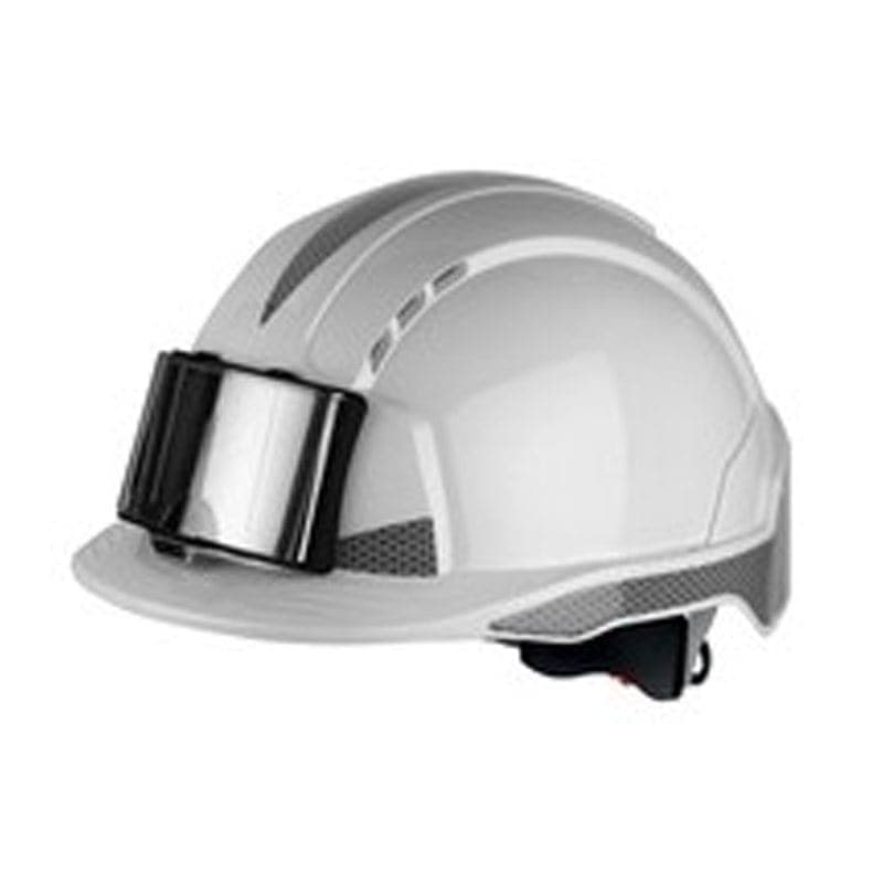 Casque de sécurité avec porte badge et jugulaire 4 points