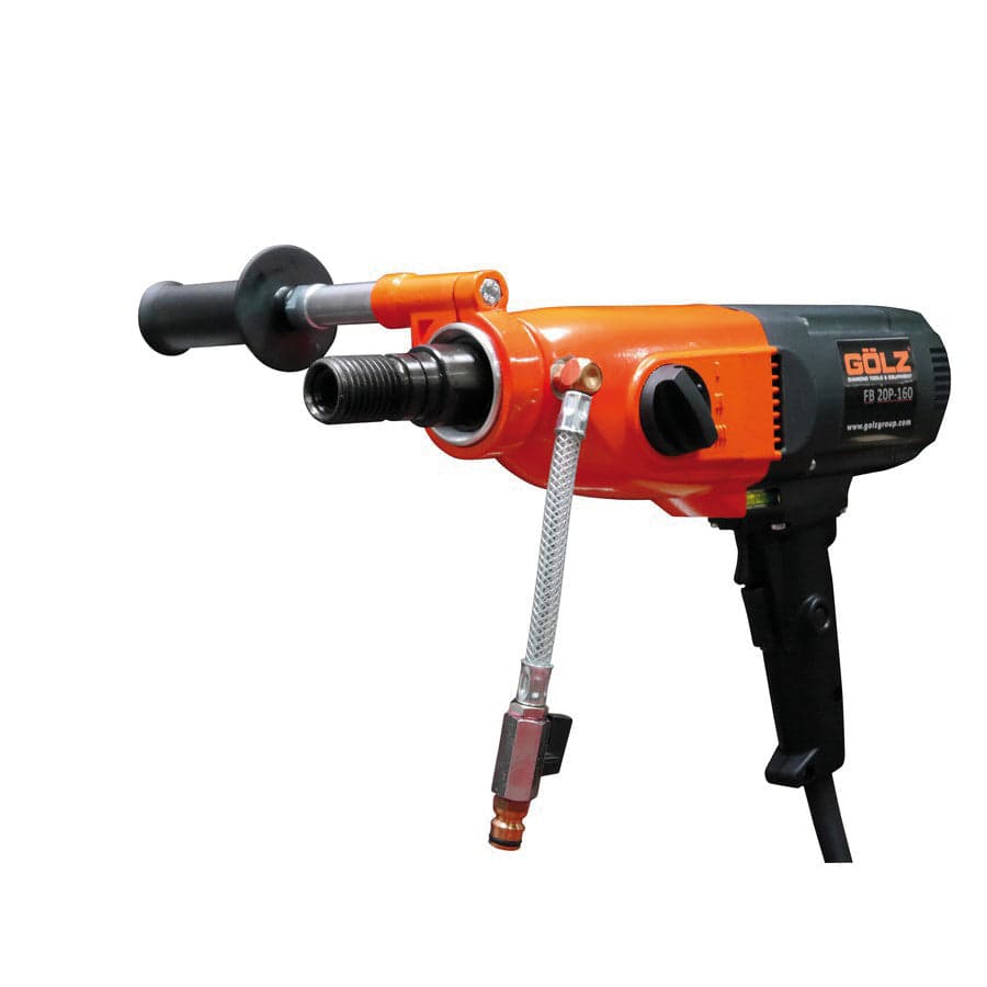 Carotteuse Portable Gölz FB20P – Ø jusqu’à 132 mm + 3 Couronnes + Pulvérisateur 10 L