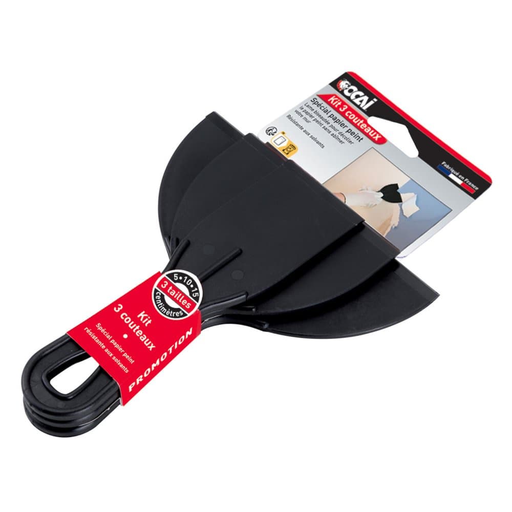 Kit 3 couteaux spécial papier peint