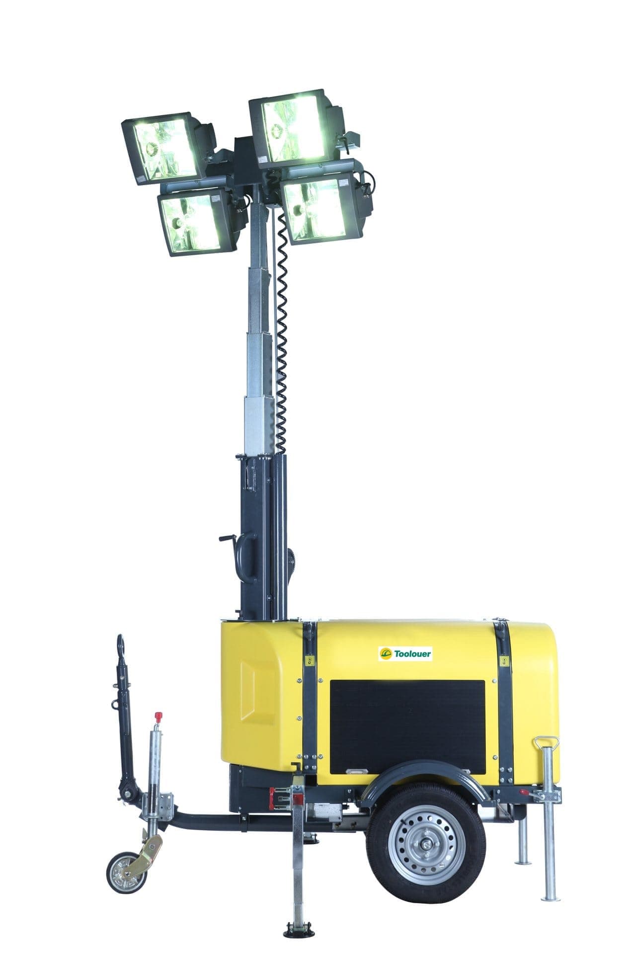 Mât Éclairant 4 × 1 000 W – Tour d'Éclairage Autonome 360 000 Lumens