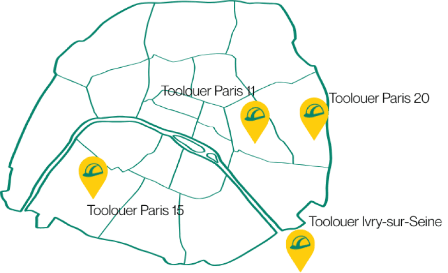 Carte des agences Toolouer en Île-de-France